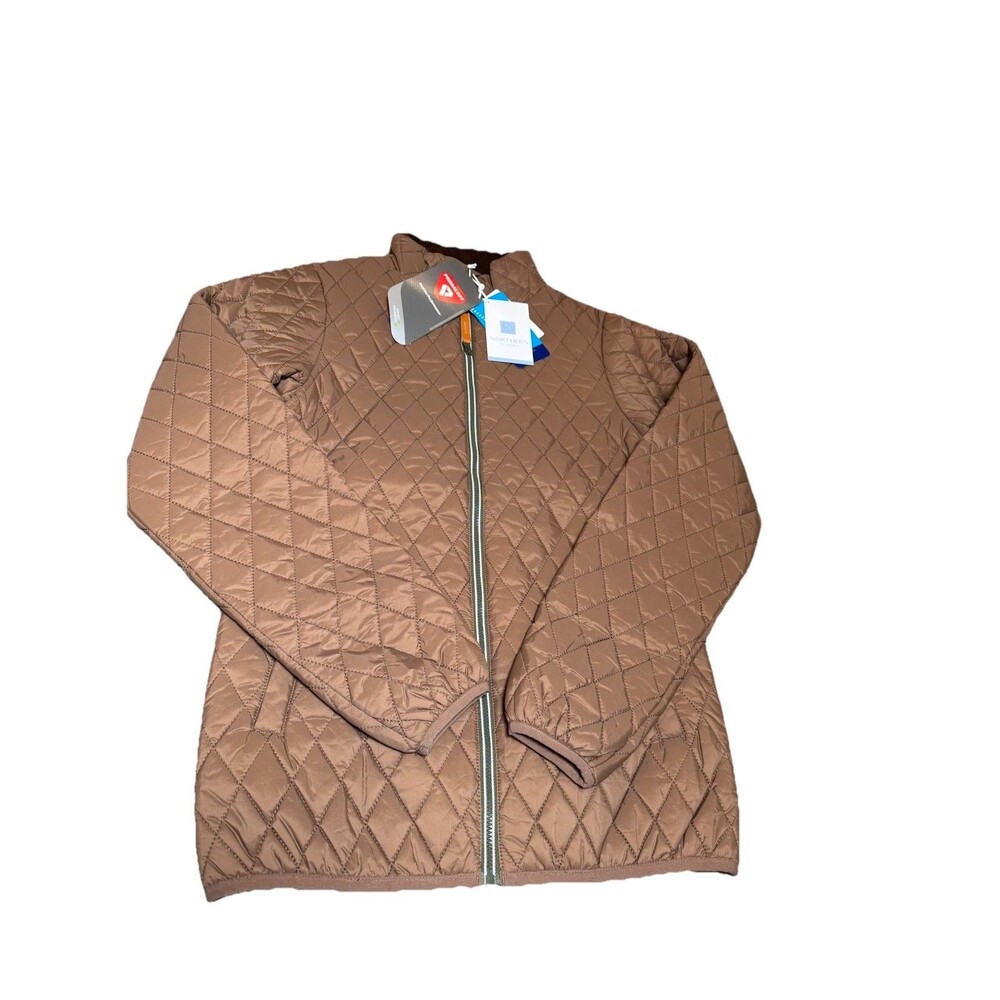 NWT Northern Classics Women's primaloft Quilted Puffer Jacket cozy cocoa small‎